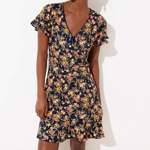 🚫SOLD🚫 NWT Loft Bouquet Wrap Flutter Flare Dress 4